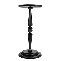 Hello Honey® 25" Black Bishop Pedestal Cocktail Side Table