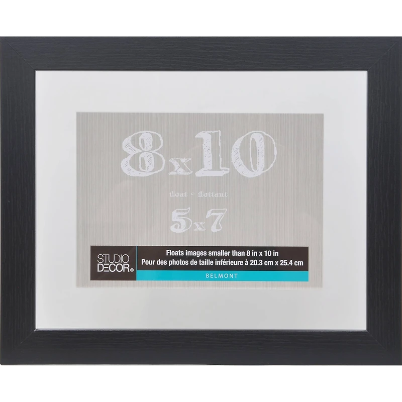8 Pack: Black 8" x 10" Float Frame, Belmont by Studio Décor®