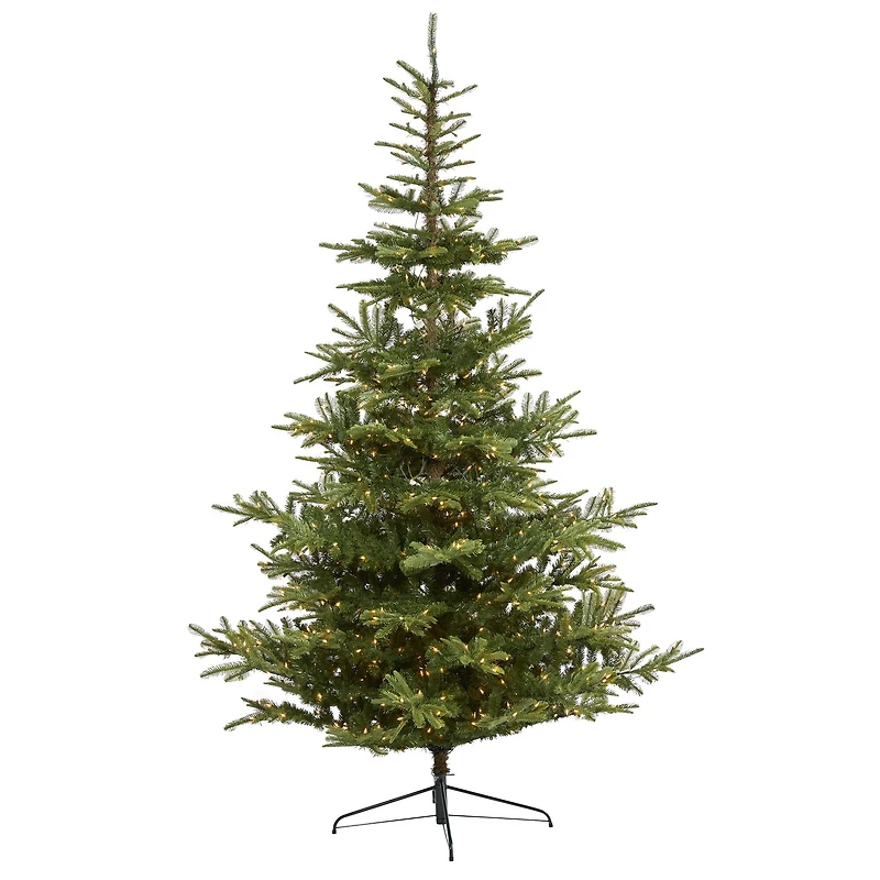 9ft. Pre-Lit Layered Washington Spruce Artificial Christmas Tree, Clear Lights