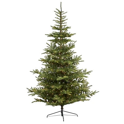9ft. Pre-Lit Layered Washington Spruce Artificial Christmas Tree, Clear Lights