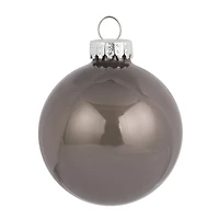 6 Pack 2.5" Pearl Gray Glass Ball Ornaments by Ashland®
