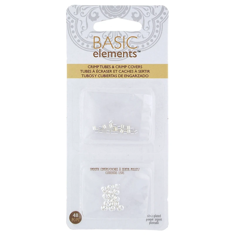 The Beadsmith® Silver Plated Crimp Tubes & Crimp Covers Set