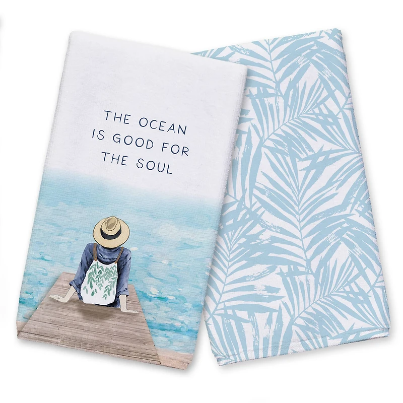 The Ocean is Good for the Soul Tea Towel Set