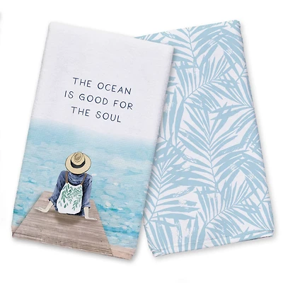 The Ocean is Good for the Soul Tea Towel Set