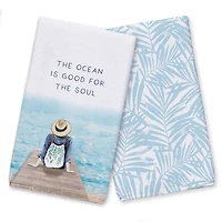 The Ocean is Good for the Soul Tea Towel Set