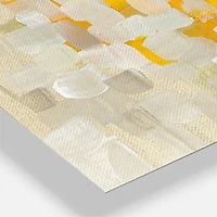 Designart 'Glam Yellow Explosion Blocks Modern Multipanel Wall Clock