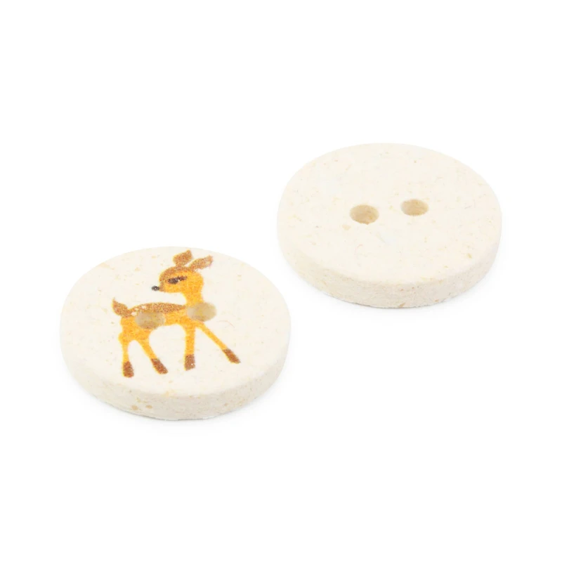 Dritz® 15mm Natural Recycled Cotton Deer Button, 9ct.