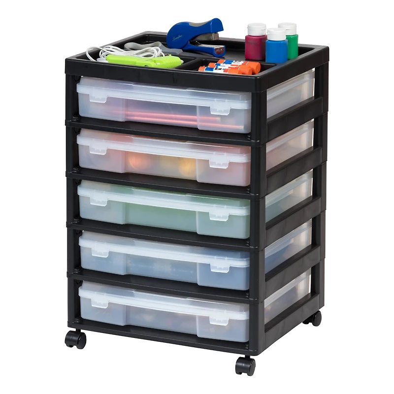 IRIS Black 5-Case Scrapbook Cart