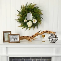 23" Fern & Chrysanthemum Wreath