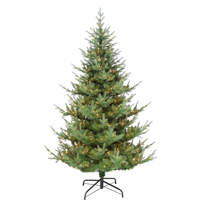 7.5ft. Pre-Lit Hillside Spruce Artificial Christmas Tree, Clear Lights