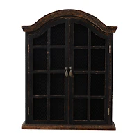 Black Traditional Wall Shelf, 22" x 8" x 28"