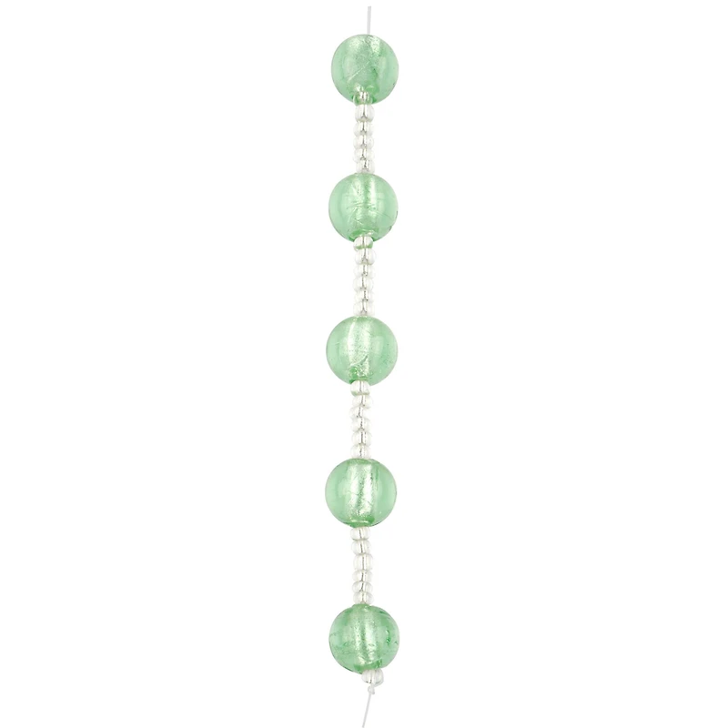 Green Lampwork Glass Round Beads by Bead Landing™