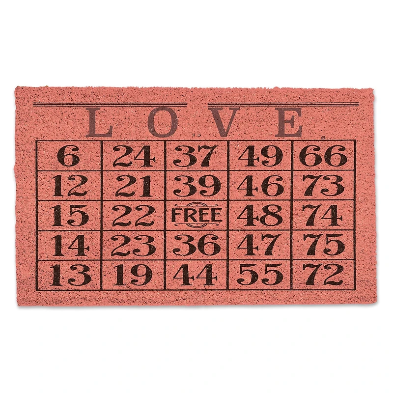 Valentine Bingo 30" x 18" Door Mat