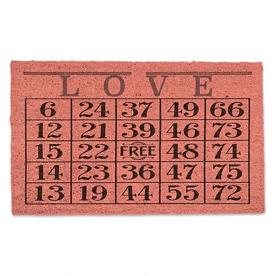 Valentine Bingo 30" x 18" Door Mat