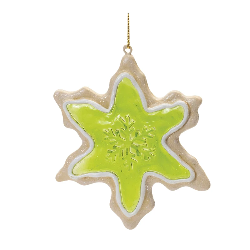 Frosted Cookie Star & Snowflake Ornament Set