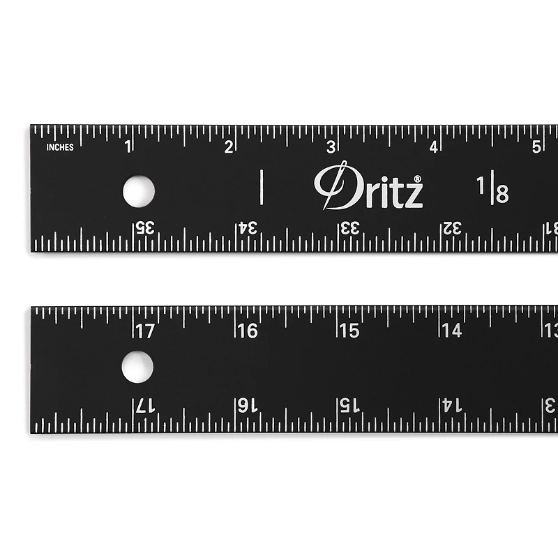 Dritz Home 36" Matte Black Anodized Aluminum Straight Edge