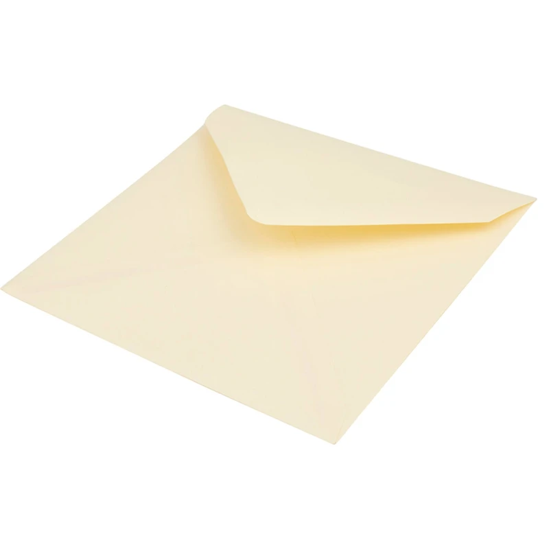 JAM Paper 5" x 5" Ivory Square Invitation Envelopes with Euro Flap