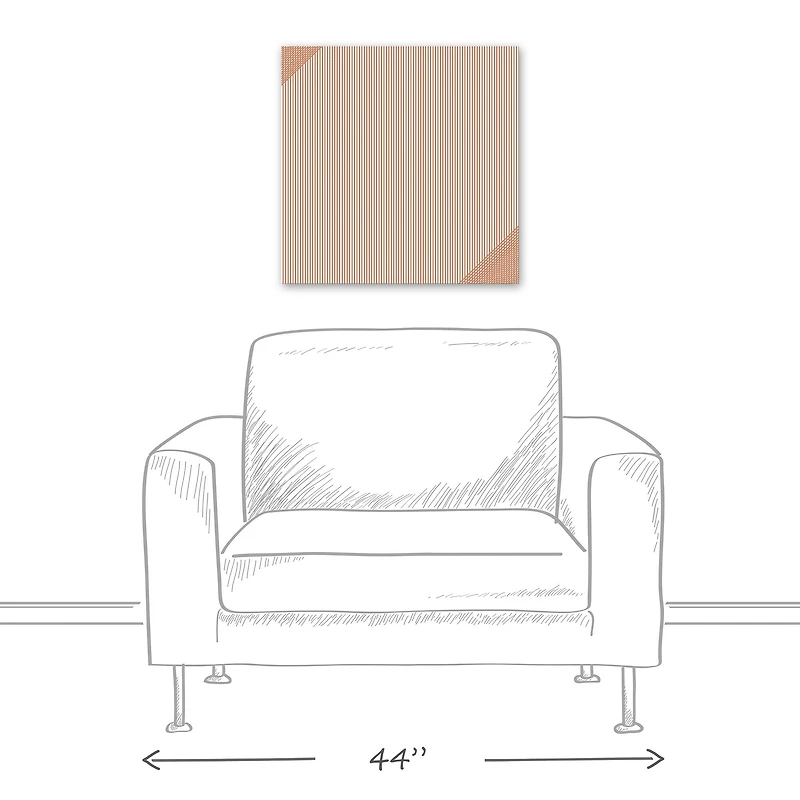 Tan Vertical Lines 20" x 20" Canvas Wall Art