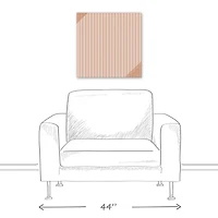 Tan Vertical Lines 20" x 20" Canvas Wall Art