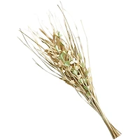 38" Beige & Green Dried Plant Floral Grass Bouquet Palm Leaf Natural Foliage