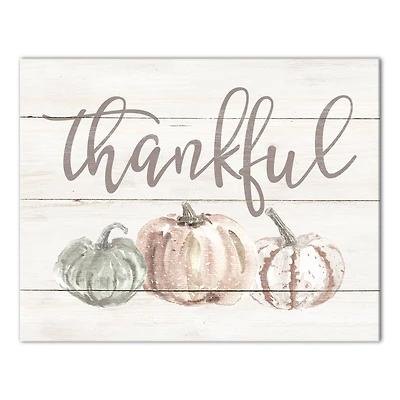 Thankful Fall Pumpkins Canvas Wall Art