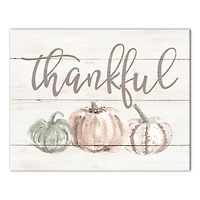 Thankful Fall Pumpkins Canvas Wall Art