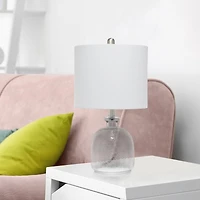 Lalia Home 20" Smokey Gray Hammered Glass Jar Table Lamp