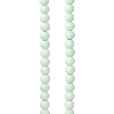 Mint Glass Round Beads, 6mm by Bead Landing™