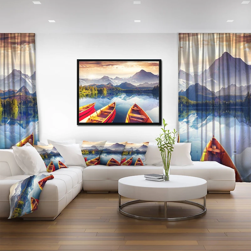 Designart - Boats Heading to Lake