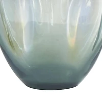 Green Iridescent Finish Glass Ombre Living Room Decorative Jar