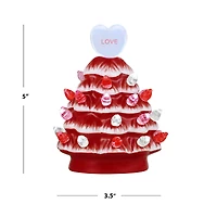 Miss Valentine 4.5" Ceramic Miniature Trees Set, 3ct.