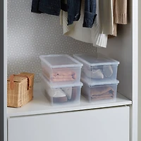 Simplify Clear Stackable Storage Bins with Lids