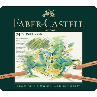Faber-Castell® 24 Color PITT Pastel Pencil Tin Set