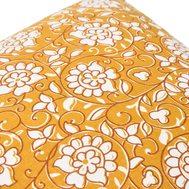 Hello Honey® Yellow Floral Paisley Pillow Cover