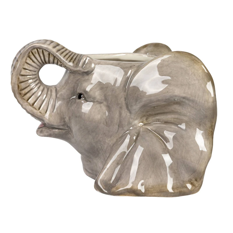 Hello Honey® 6.75" Round Ceramic Elephant Head Planter