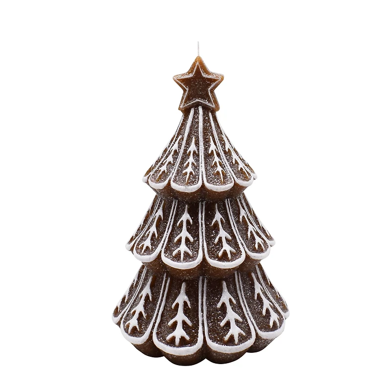 8.5" Gingerbread Tree Unscented Candle by Ashland®