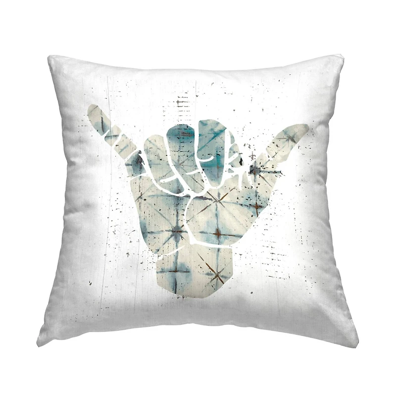 Stupell Industries Hang Loose Hand Sign Modern Abstract Pattern Throw Pillow 18" x 18"