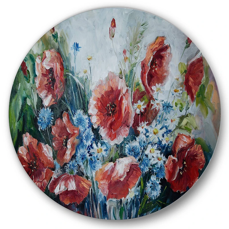 Designart - Retro Bouquet of Poppies