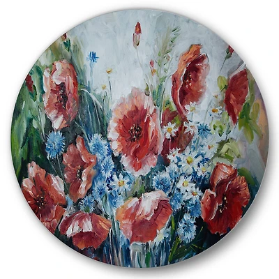 Designart - Retro Bouquet of Poppies