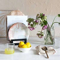 Hello Honey® 8.5" Abstract Elegance Stoneware Plate Set