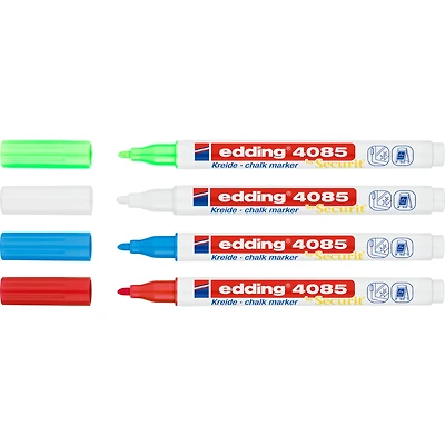 edding® by Securit® Basic 4 Color 4085 Chalk Marker Set