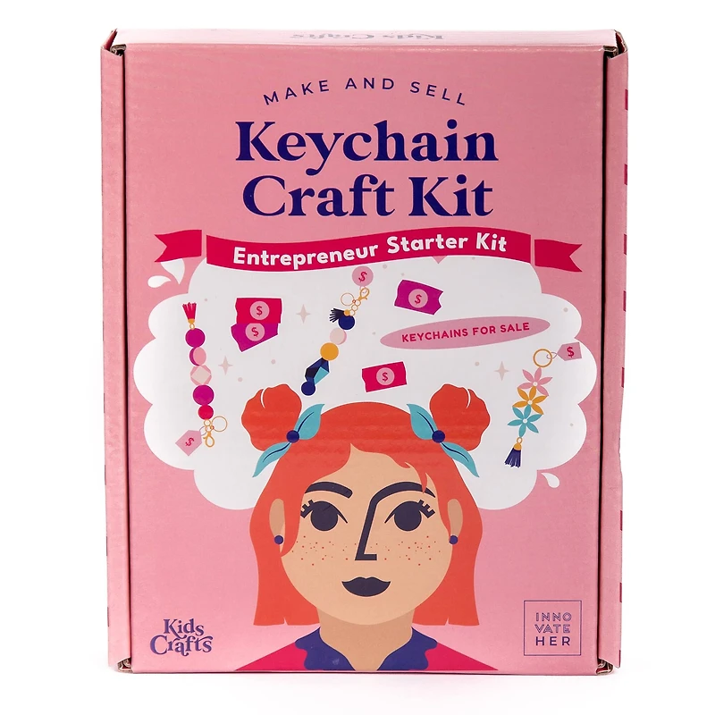 Kids Crafts Make & Sell Keychain Crafting Business Entrepreneur Starter Kit
