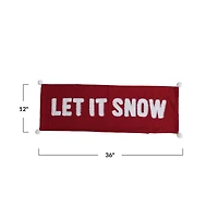 Hello Honey® 36" Let it Snow Woven Cotton Lumbar Pillow