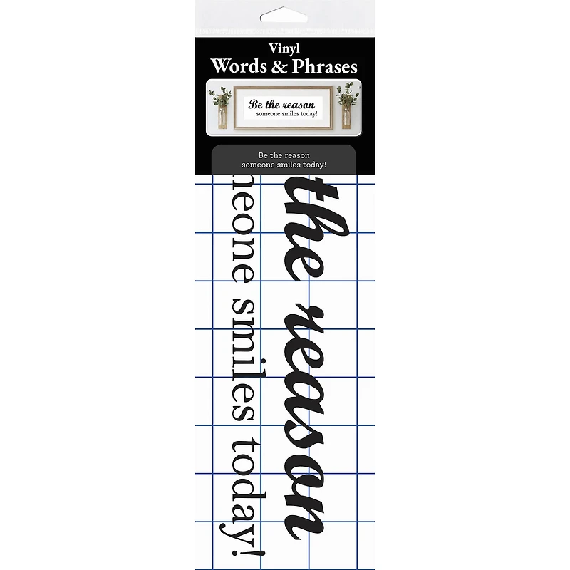 Leisure Arts® Vinyl Be the Reason Someone Smiles Today Black Wall Decal