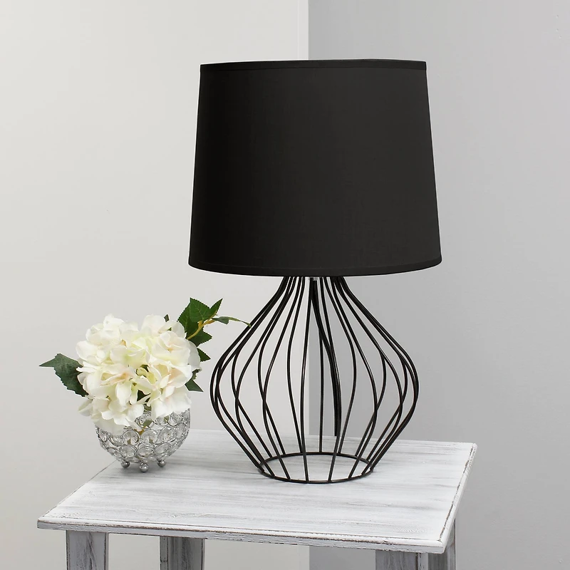 Simple Designs 19.7" Geometrically Wired Table Lamp