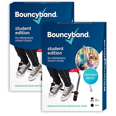 Bouncyband® Black Bands for Elementary School Chair, 2ct.