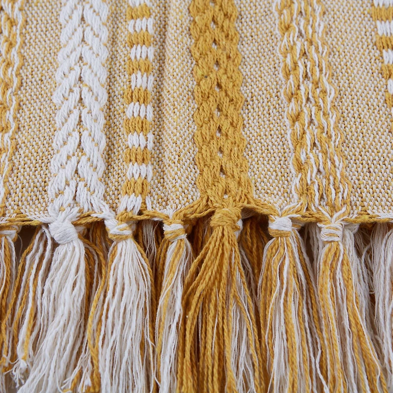 DII® Honey Gold Braided Stripe Throw