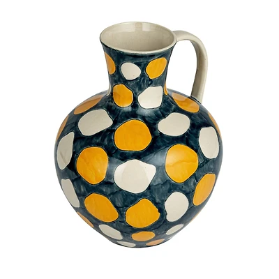 Hello Honey® 10.5" Dotted Elegance Multicolored Stoneware Jug