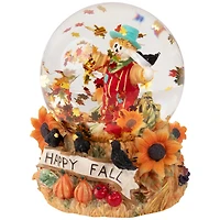 Scarecrow Happy Fall Harvest Snow Globe - 5.5"