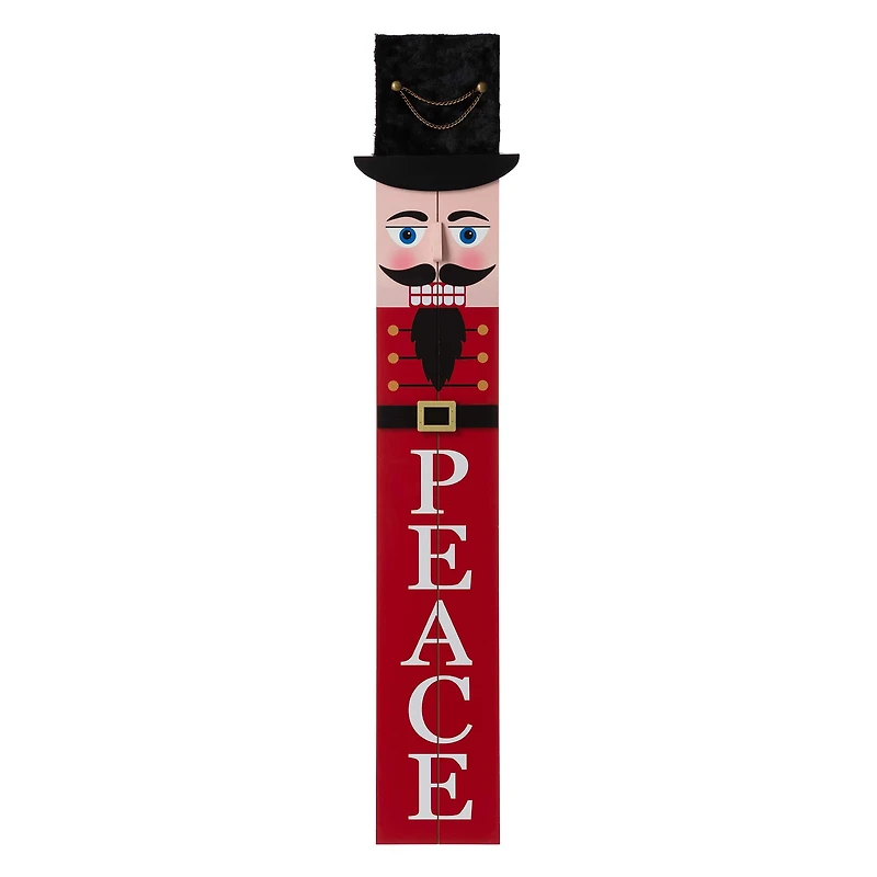 Glitzhome® 42" Nutcracker Wooden Porch Sign